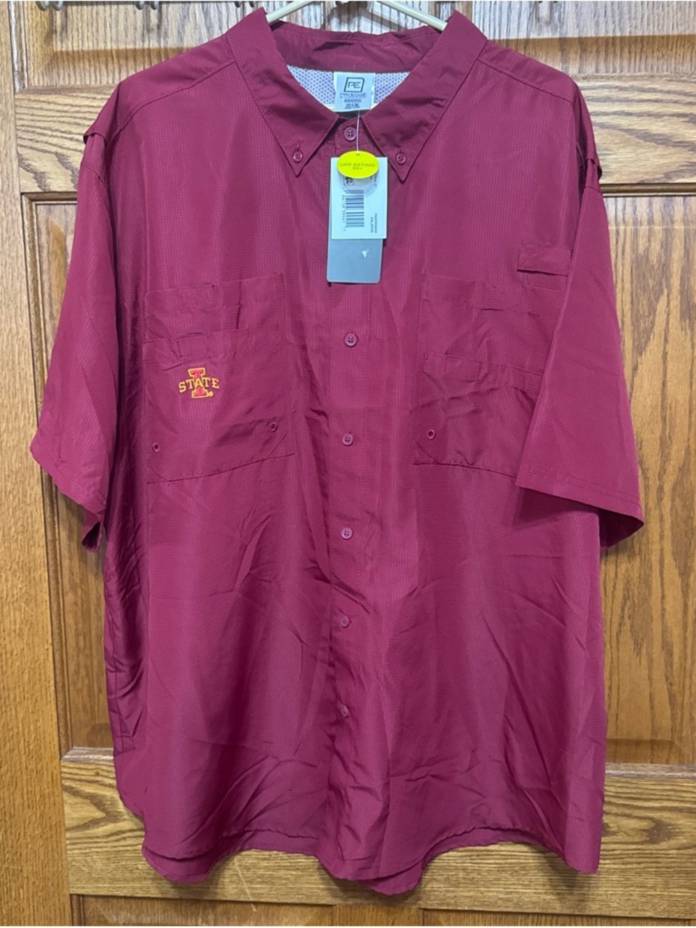 Mens XXL Iowa State Cyclones Performance Short-Sleeve Button-Up Shirt -